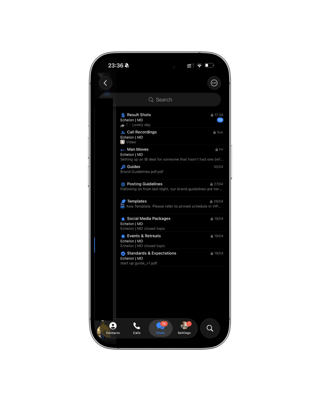 IB Scale Community Hub interface